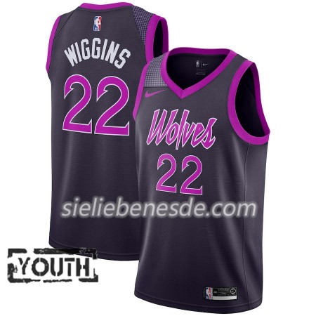 Kinder NBA Minnesota Timberwolves Trikot Andrew Wiggins 22 2018-19 Nike City Edition Lila Swingman